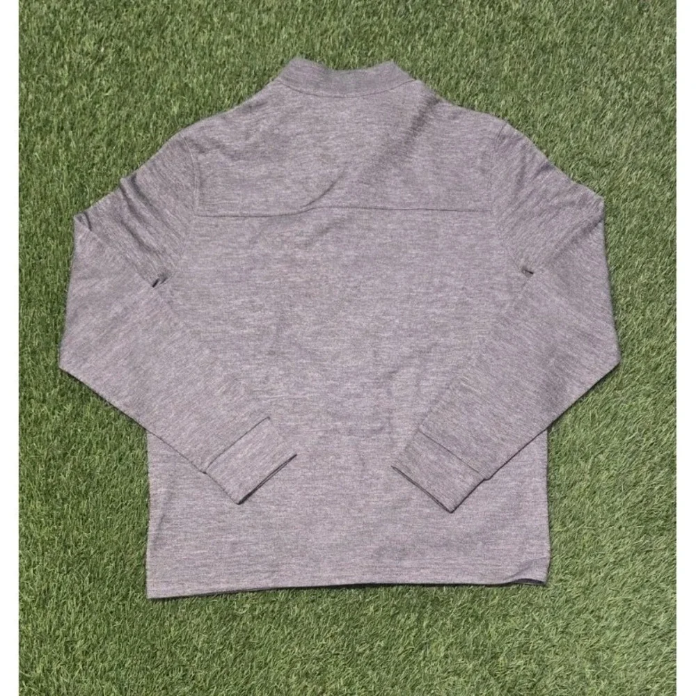 Callaway Men Small S Quarter Zip Pullover Sweater Heather Gray Space Dye Golf